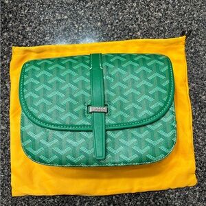 Goyard Green Patterned Clutch